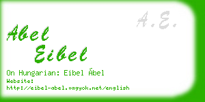 abel eibel business card